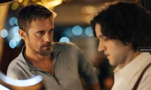Alexander Skarsgard and Henry Melling in Pillion. (A24)