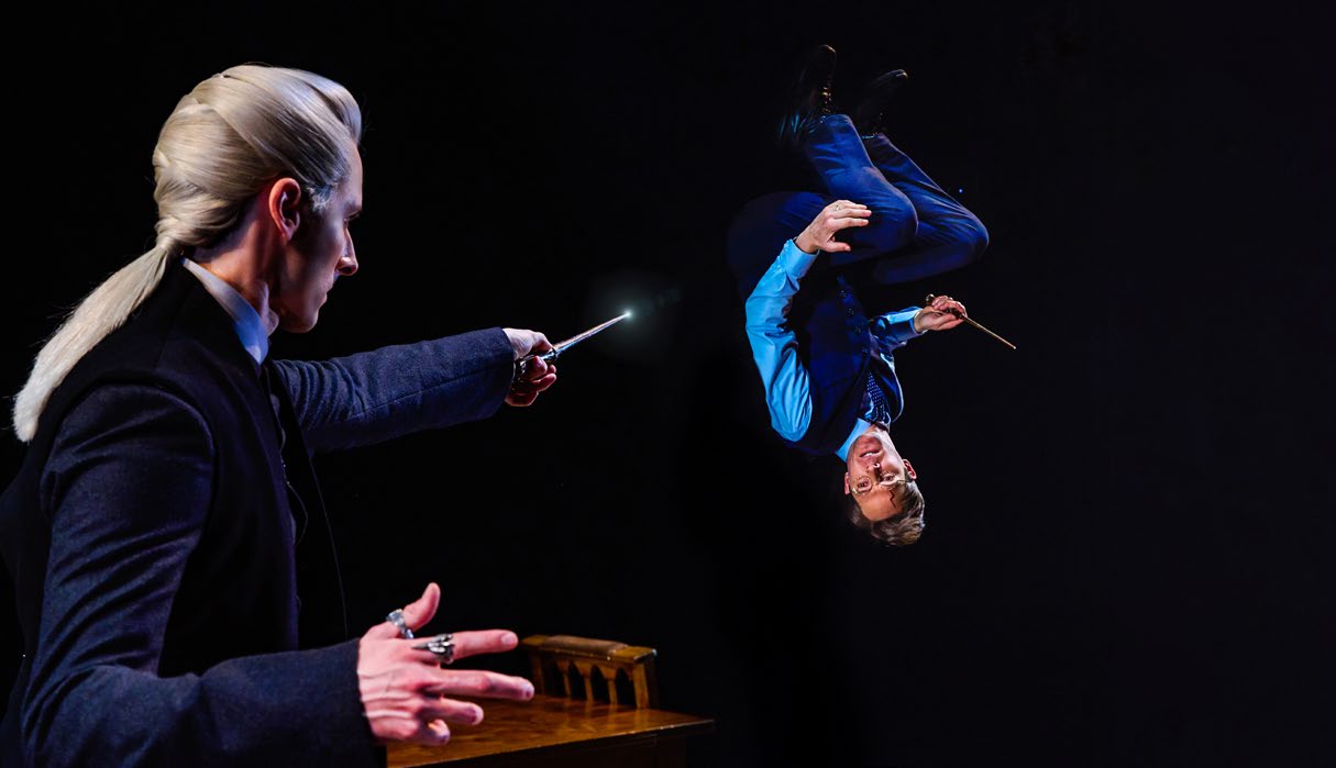 Lachlan Woods as Draco Malfoy and Gareth Reeves as Harry Potter