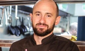 James Wright working as a chef