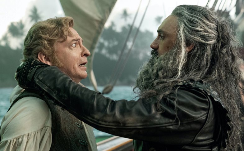 Captain Bonnet (Rhys Darby) and Blackbeard (Taika Waititi) in Our Flag Means Death