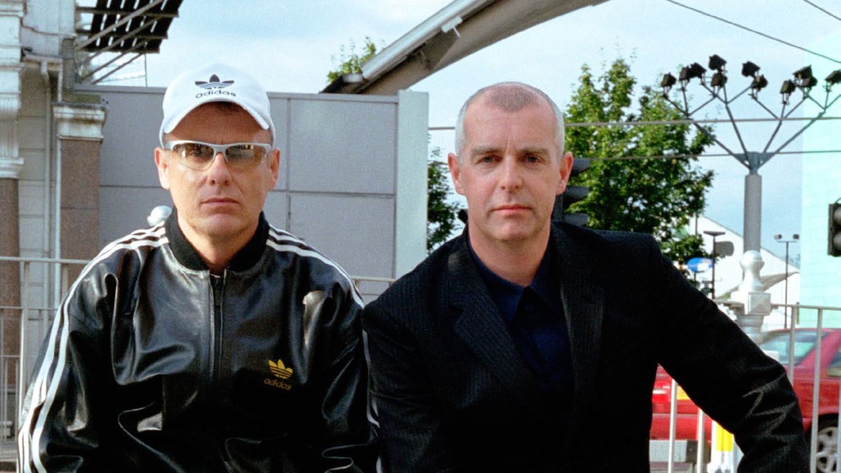 Pet Shop Boys' Neil Tennant and Chris Lowe pictured together on a London street